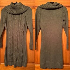 VENUS Olive Cowl Neck Sweater Dress